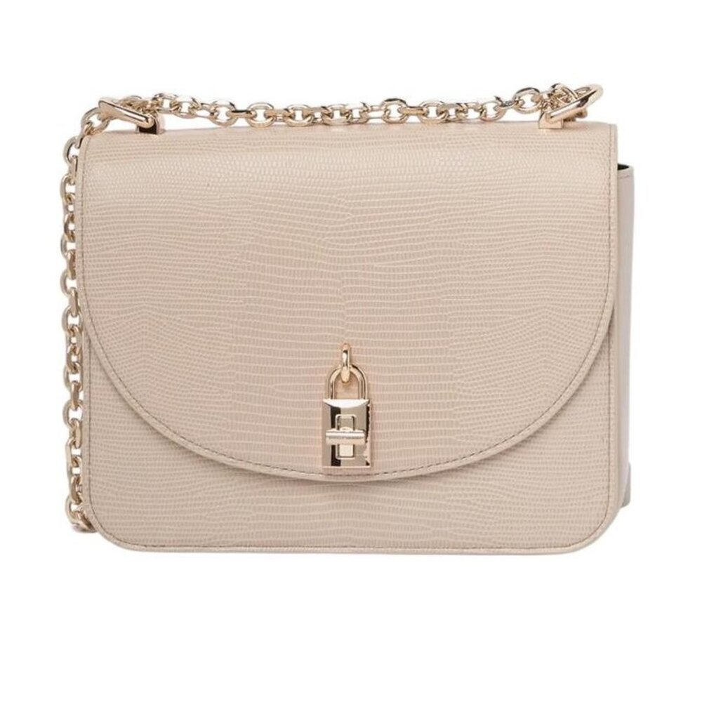Women's Chain Strap Crossbody Bag in Beige
